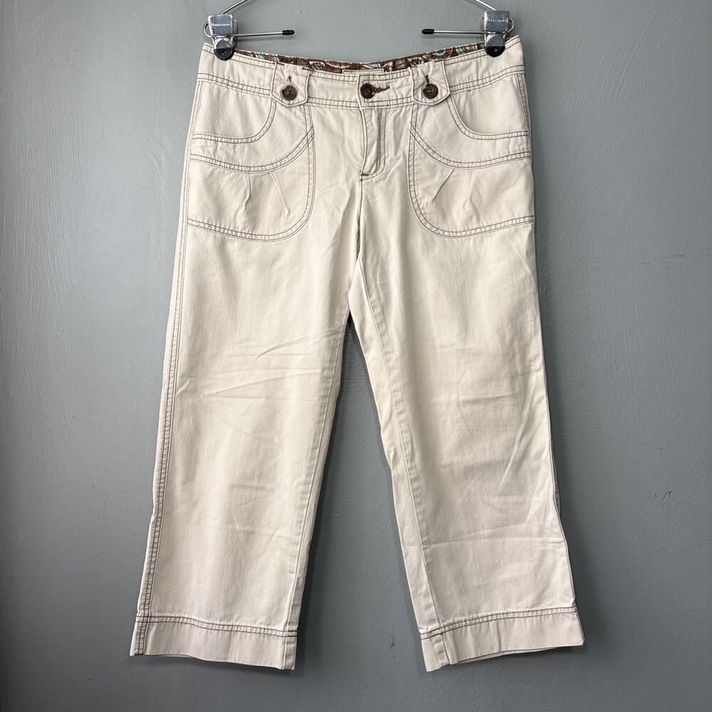 Maurices Low Rise Capris Size 7 8 Khaki Pants Y2K Utility Gorpcore Hiking 2000s